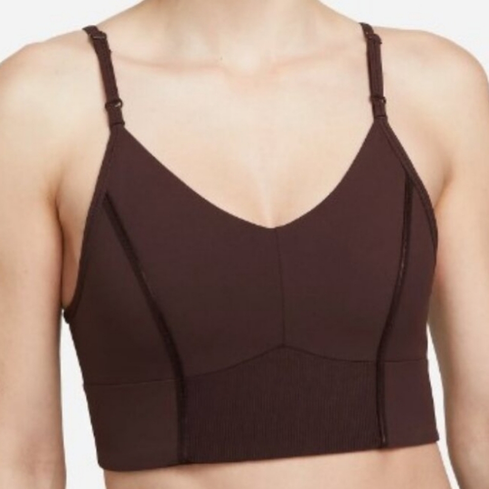 Nike Brown Longline Sport Bra